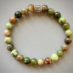Green Natural African Opal Beaded Bracelet